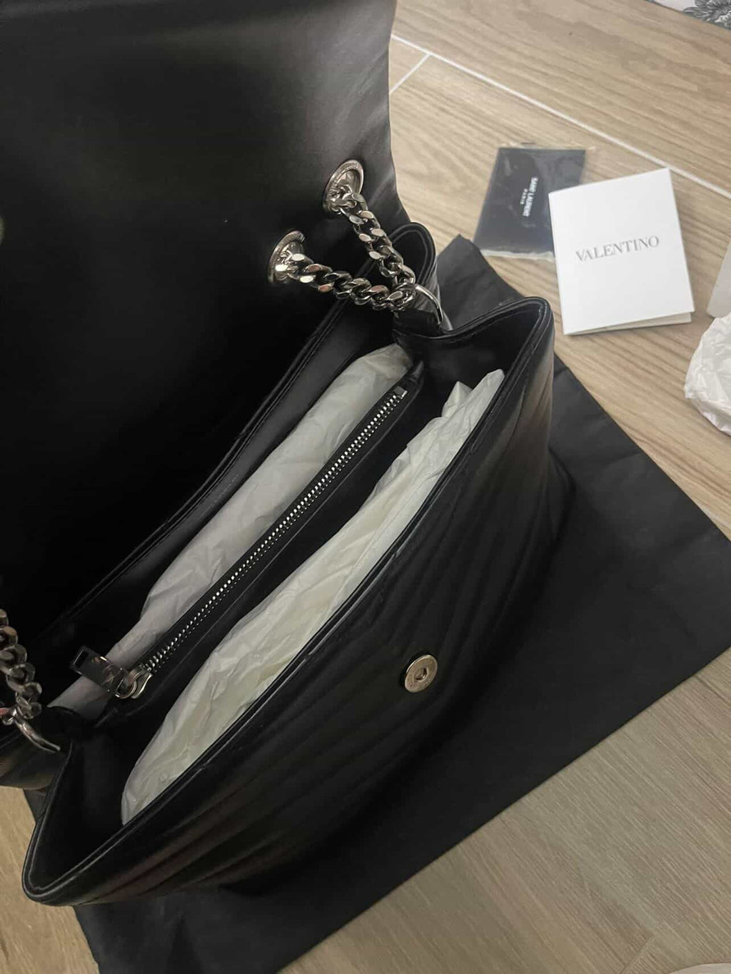 Saint Laurent Loulou Medium – Black Quilted Leather with Silver Hardware/ Luxury Brands Malta/ Pre Owned Luxury Brands